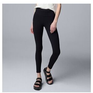 Vera Wang Simply Black Shaping Leggings Med
